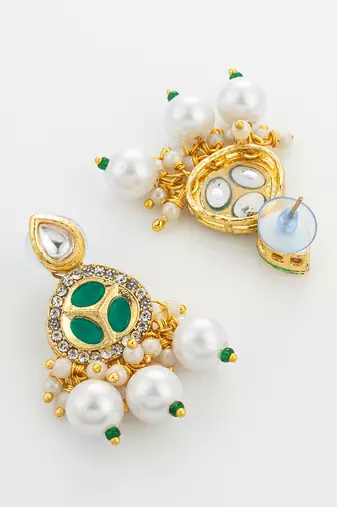 green bead kundan choker set