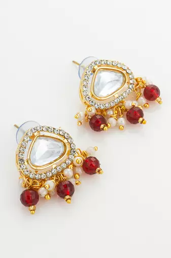 gold plated kundan long necklace set