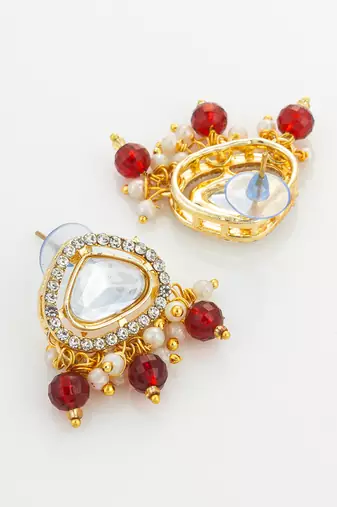 gold plated kundan long necklace set
