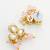 gold plated pink pearl necklace set