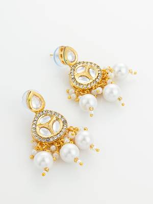 gold plated pearl choker set 3