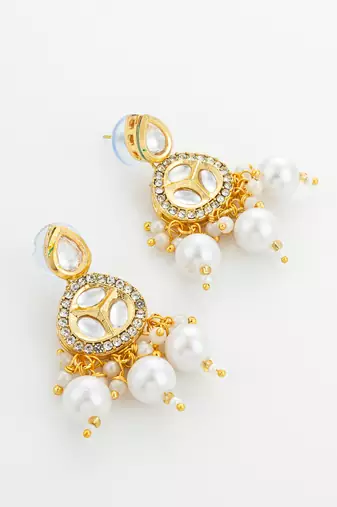 gold plated pearl choker set