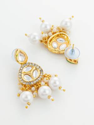 gold plated pearl choker set 4