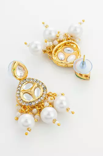 gold plated pearl choker set