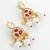gold plated pink pearl choker set