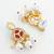 gold plated pink pearl choker set