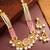 gold plated pink pearl choker set