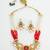 gold plated red green choker set