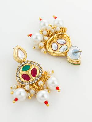 gold plated red green choker set 4