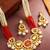 gold plated red green choker set