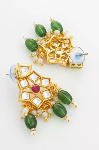 gold plated pearl choker set