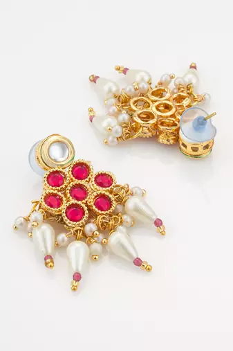gold plated kundan necklace set