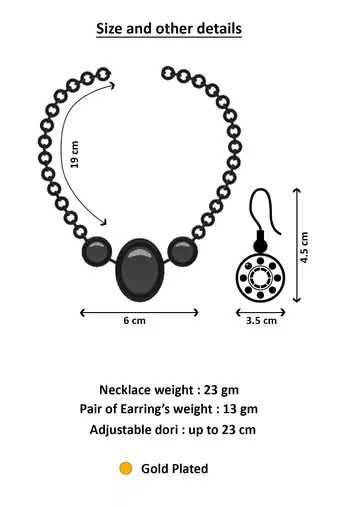 gold plated kundan necklace set