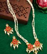 gold plated kundan necklace set