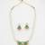 gold plated green kundan necklace set