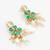 gold plated green kundan necklace set