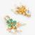 gold plated green kundan necklace set