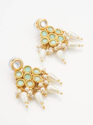 mint green kundan necklace set 2