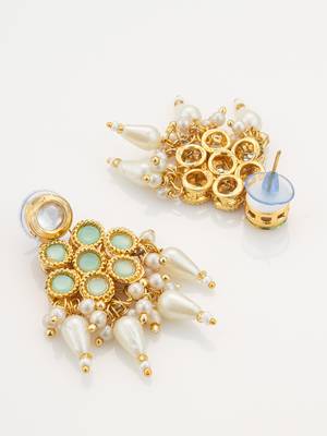 mint green kundan necklace set 3