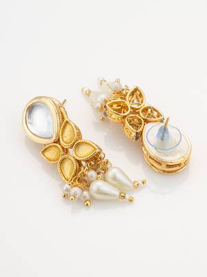 gold plated pearl layered necklace set 3