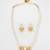white beaded kundan necklace set