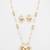 peach kundan necklace set