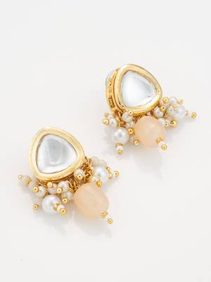 peach kundan necklace set 2