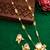 peach kundan necklace set