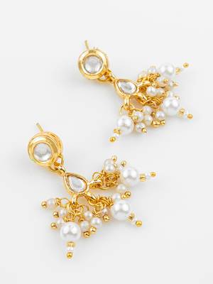 gold plated pearl kundan set 2