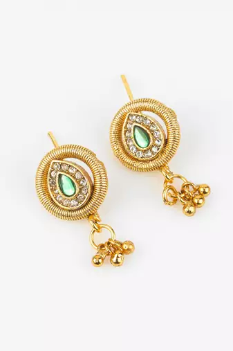 gold plated teardrop necklace set