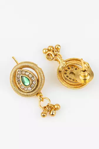 gold plated teardrop necklace set