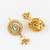 gold plated teardrop necklace set