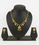 gold plated teardrop necklace set