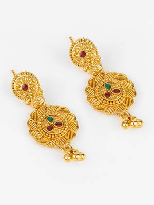 gold plated temple necklace set 2