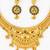 gold plated temple necklace set