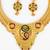 gold plated temple necklace set