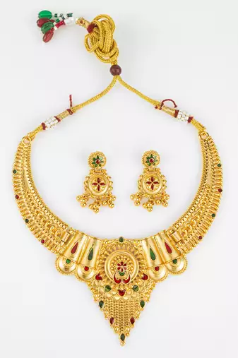 south indian temple necklace set
