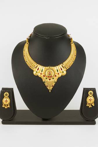 south indian temple necklace set