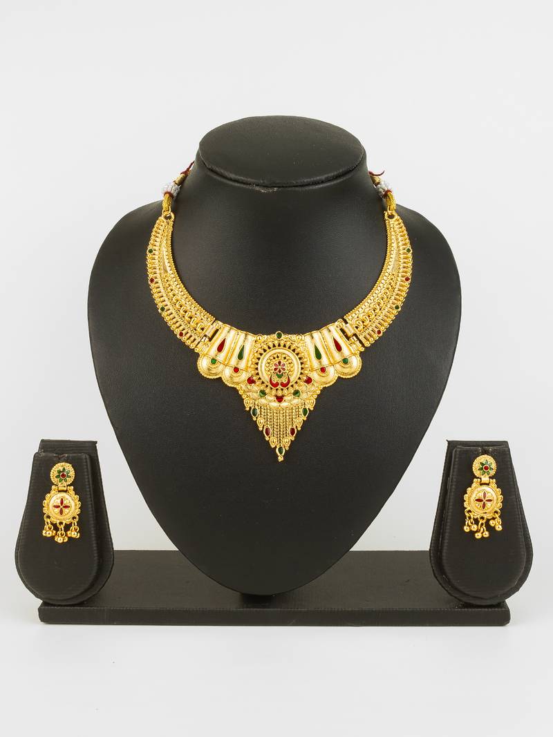 south indian temple necklace set