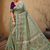 parrot green jungal flowers jaal with beautiful kasmiri pasmina silk saree