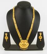 gold plated kemp stone necklace set