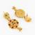 gold plated kemp stone necklace set