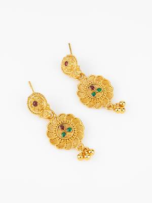 gold plated kemp stone necklace set 3