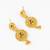 gold plated kemp stone necklace set