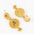 gold plated kemp stone necklace set