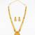 gold plated kemp stone necklace set