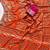 orange jungal flowers jaal with beautiful kasmiri pasmina silk saree