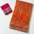 orange jungal flowers jaal with beautiful kasmiri pasmina silk saree