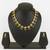 gold plated green heart necklace set