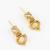 gold plated kundan heart necklace set